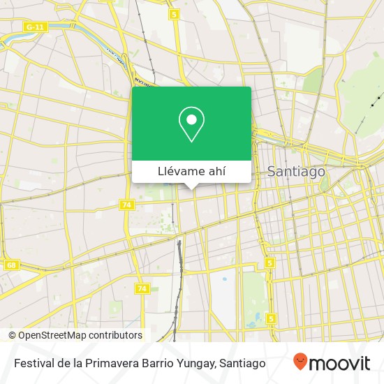 Mapa de Festival de la Primavera Barrio Yungay