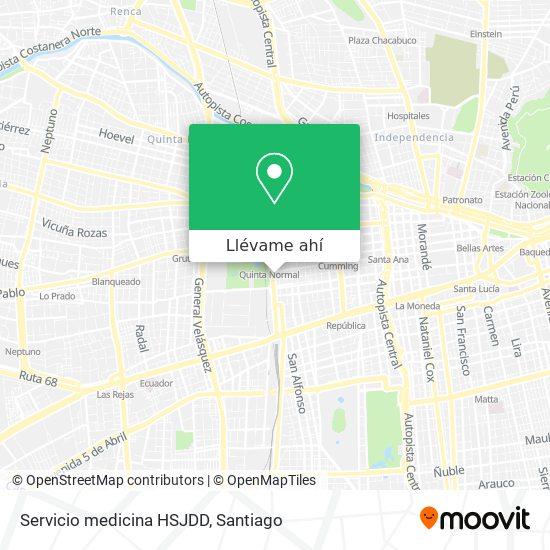 Mapa de Servicio medicina HSJDD