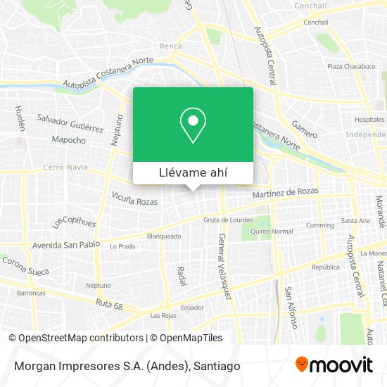 Mapa de Morgan Impresores S.A. (Andes)