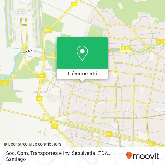Mapa de Soc. Com. Transportes e Inv. Sepúlveda LTDA.
