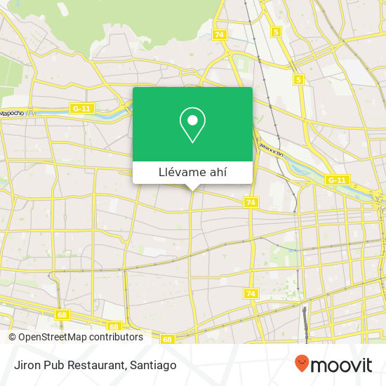 Mapa de Jiron Pub Restaurant