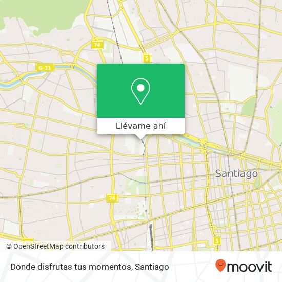 Mapa de Donde disfrutas tus momentos