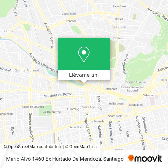 Mapa de Mario Alvo 1460 Ex Hurtado De Mendoza