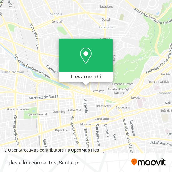 Mapa de iglesia los carmelitos