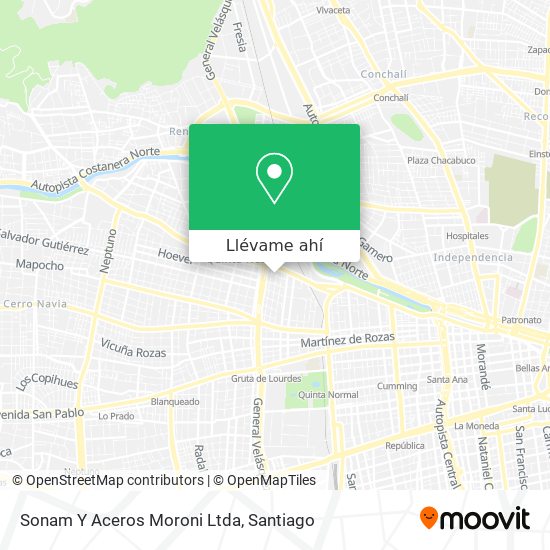 Mapa de Sonam Y Aceros Moroni Ltda