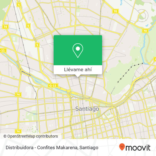 Mapa de Distribuidora - Confites Makarena