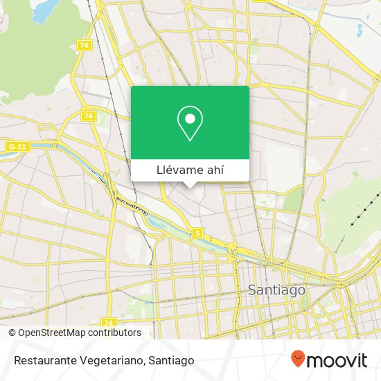 Mapa de Restaurante Vegetariano