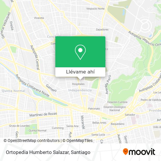 Cómo llegar a Ortopedia Humberto Salazar en Independencia en Metro o Micro?