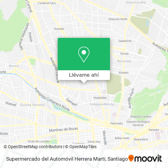 Mapa de Supermercado del Automóvil Herrera Marti