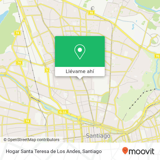 Mapa de Hogar Santa Teresa de Los Andes