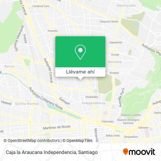 Mapa de Caja la Araucana Independencia