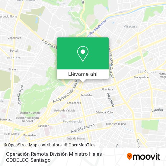 Mapa de Operación Remota División Ministro Hales - CODELCO