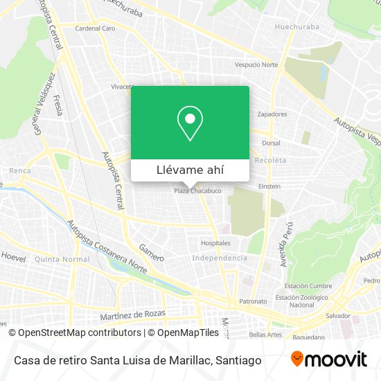 Mapa de Casa de retiro Santa Luisa de Marillac