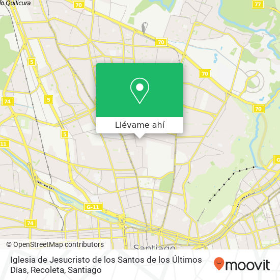 Mapa de Iglesia de Jesucristo de los Santos de los Últimos Días, Recoleta