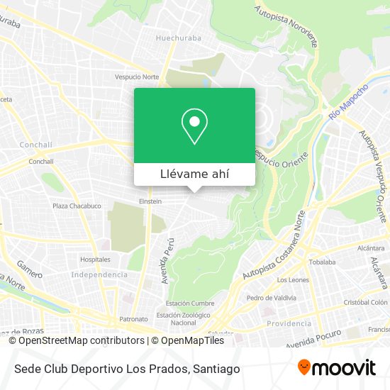 Mapa de Sede Club Deportivo Los Prados