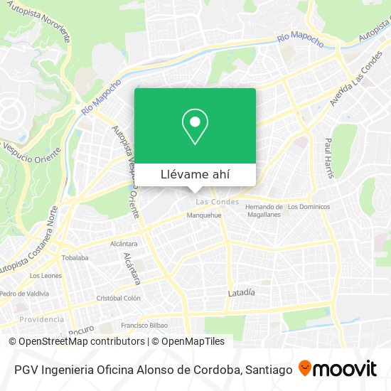 Mapa de PGV Ingenieria Oficina Alonso de Cordoba
