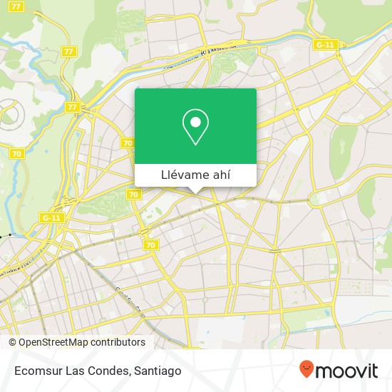 Mapa de Ecomsur Las Condes