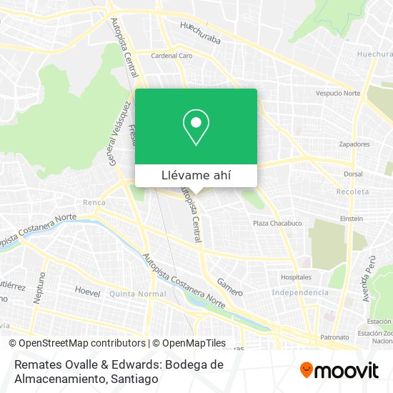 Mapa de Remates Ovalle & Edwards: Bodega de Almacenamiento