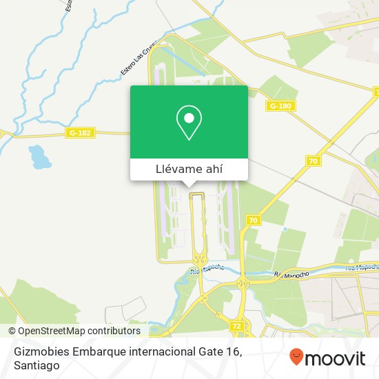 Mapa de Gizmobies Embarque internacional Gate 16