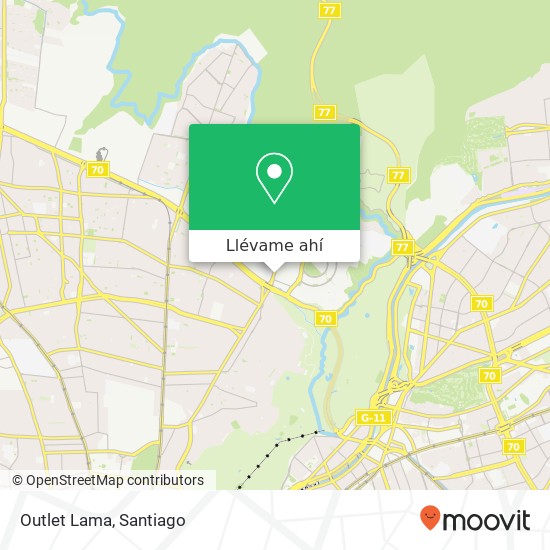 Mapa de Outlet Lama