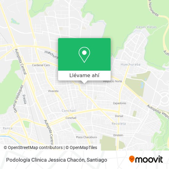 Mapa de Podología Clínica Jessica Chacón