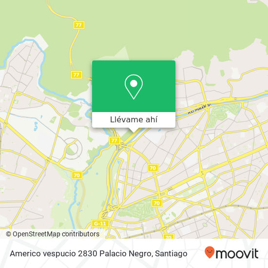 Mapa de Americo vespucio 2830 Palacio Negro