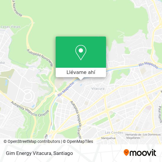 Mapa de Gim Energy Vitacura