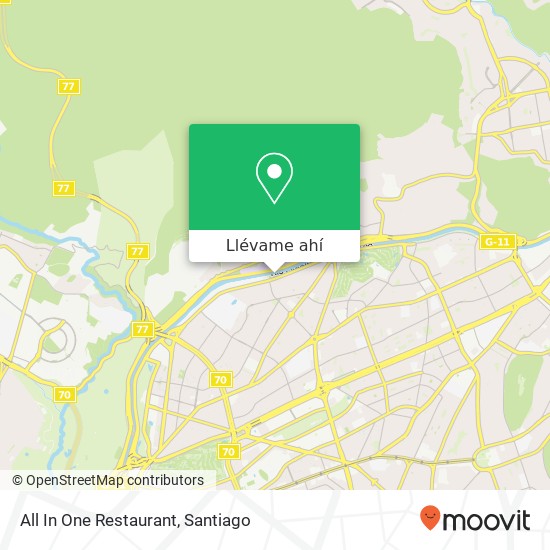 Mapa de All In One Restaurant