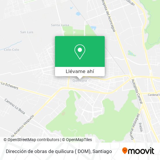 Mapa de Dirección de obras de quilicura ( DOM)