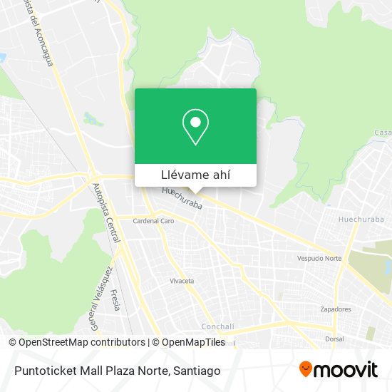 Mapa de Puntoticket Mall Plaza Norte
