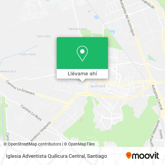 Mapa de Iglesia Adventista Quilicura Central