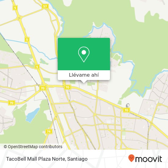 Mapa de TacoBell Mall Plaza Norte