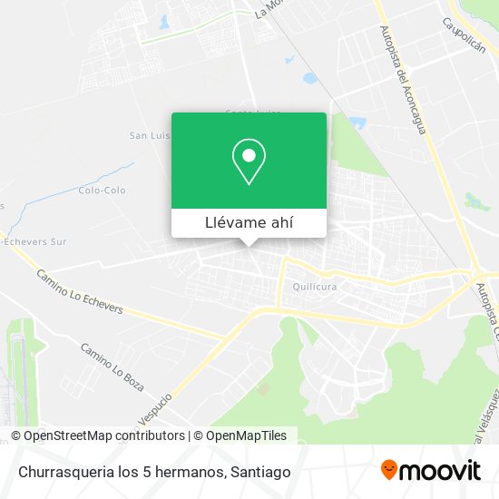 Mapa de Churrasqueria los 5 hermanos