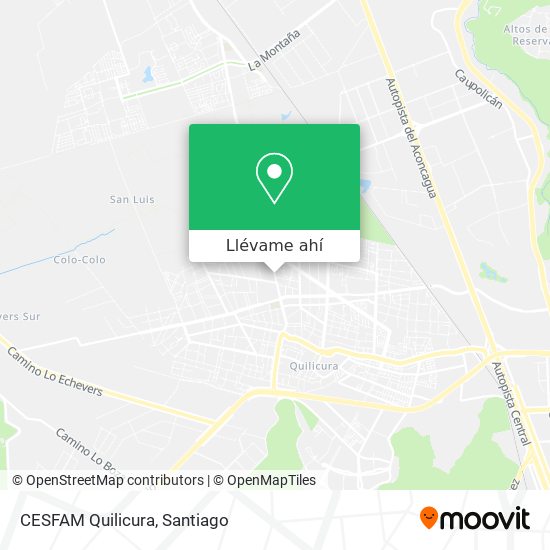 Mapa de CESFAM Quilicura