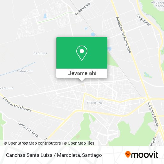 Mapa de Canchas Santa Luisa / Marcoleta