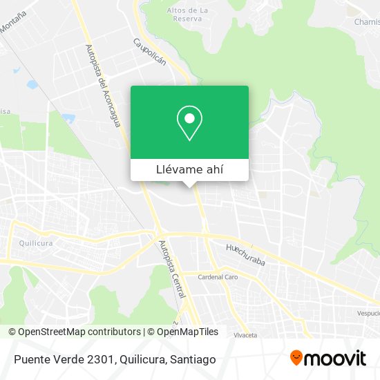 Mapa de Puente Verde 2301, Quilicura