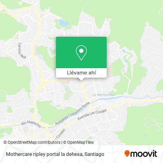 Mapa de Mothercare ripley portal la dehesa