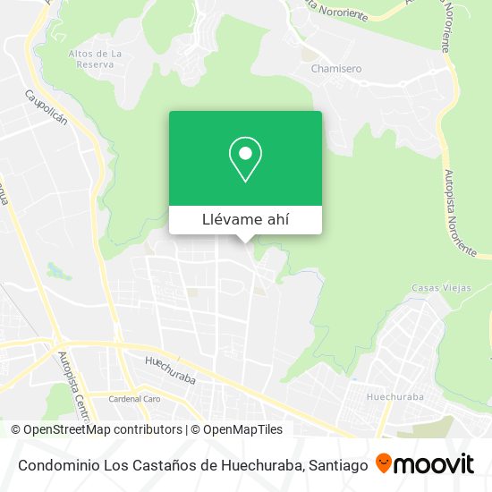 Mapa de Condominio Los Castaños de Huechuraba