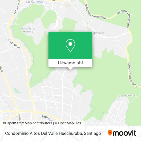 Mapa de Condominio Altos Del Valle Huechuraba