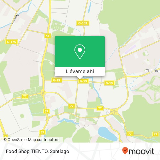 Mapa de Food Shop TIENTO