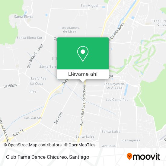 Mapa de Club Fama Dance Chicureo