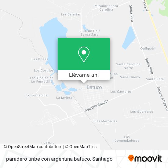 Mapa de paradero uribe con argentina batuco