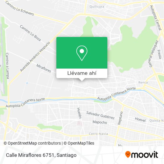 Mapa de Calle Miraflores 6751