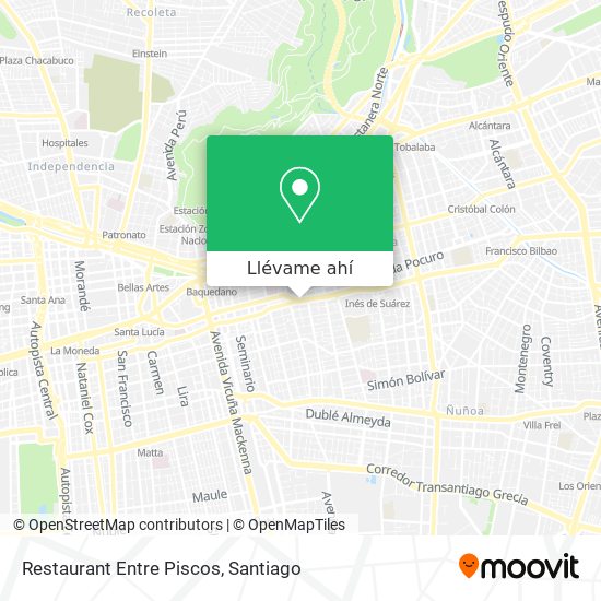 Mapa de Restaurant Entre Piscos