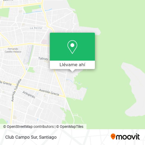 Mapa de Club Campo Sur