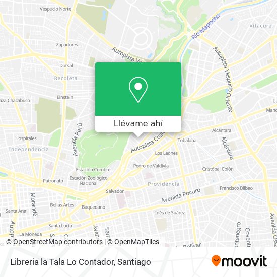 Mapa de Libreria la Tala Lo Contador