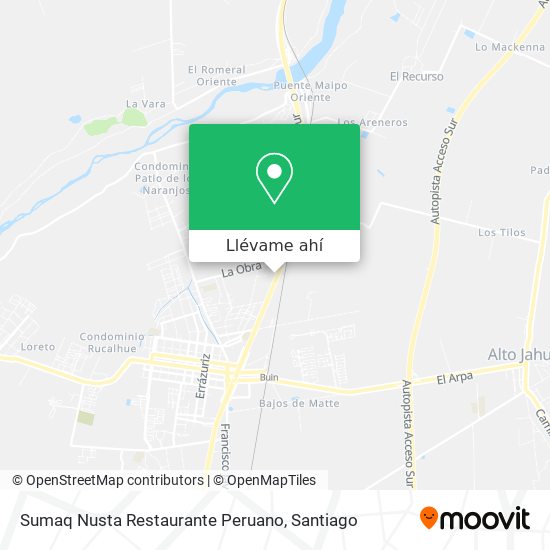 Mapa de Sumaq Nusta Restaurante Peruano