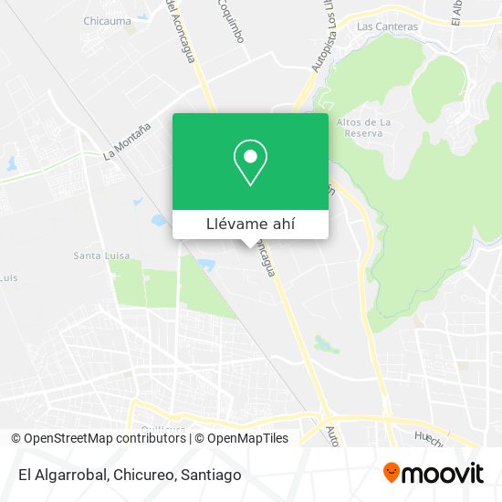 Mapa de El Algarrobal, Chicureo