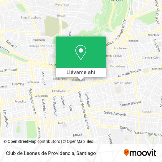 Mapa de Club de Leones de Providencia