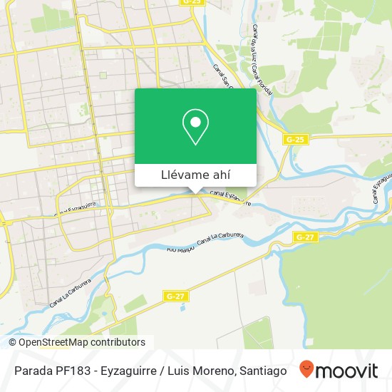 Mapa de Parada PF183 - Eyzaguirre / Luis Moreno